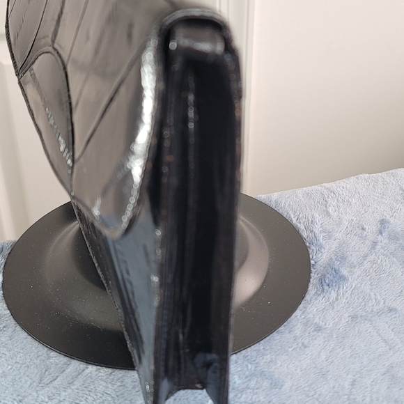 Lee Sands Vintage Eel Skin Supple Leather Shoulder Bag/Clutch Black - Picture 7 of 13